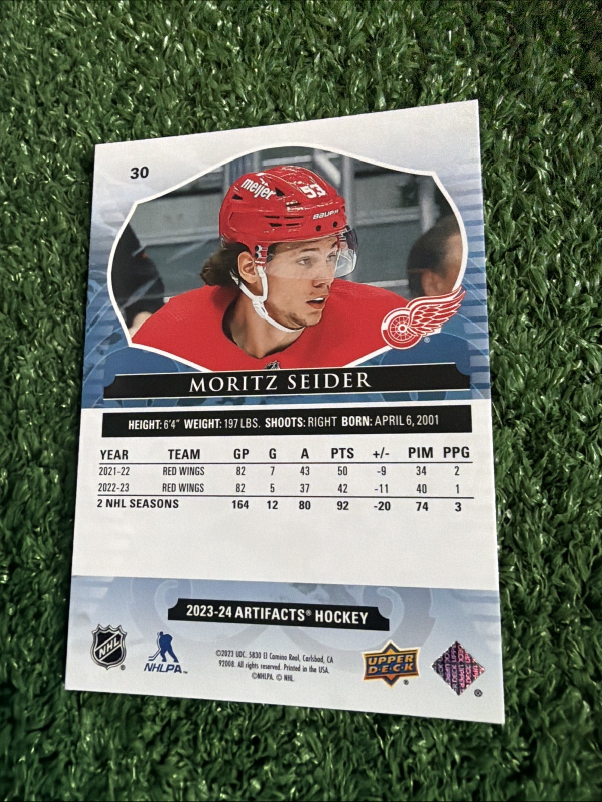 2023-24 Upper Deck Artifacts #30 Moritz Seider Detroit Red Wings