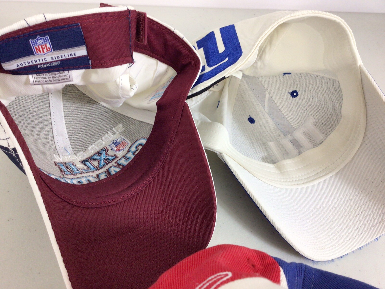 New York Giants Baseball Caps Hats Football NFL Super Bowl Lot of 3