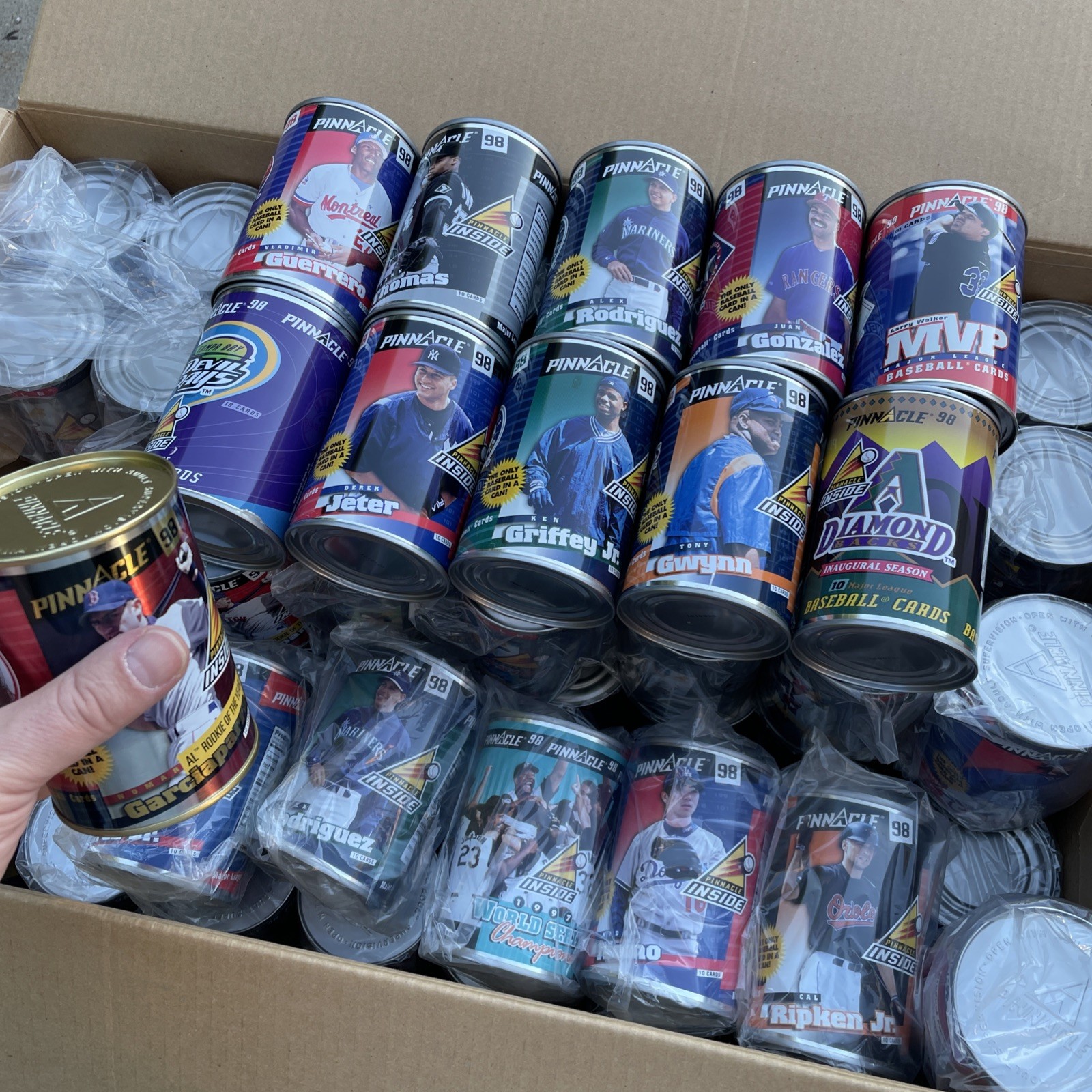 10x – 1998 Pinnacle Inside Baseball Tin Cans Factory Sealed Pack LOT of 10