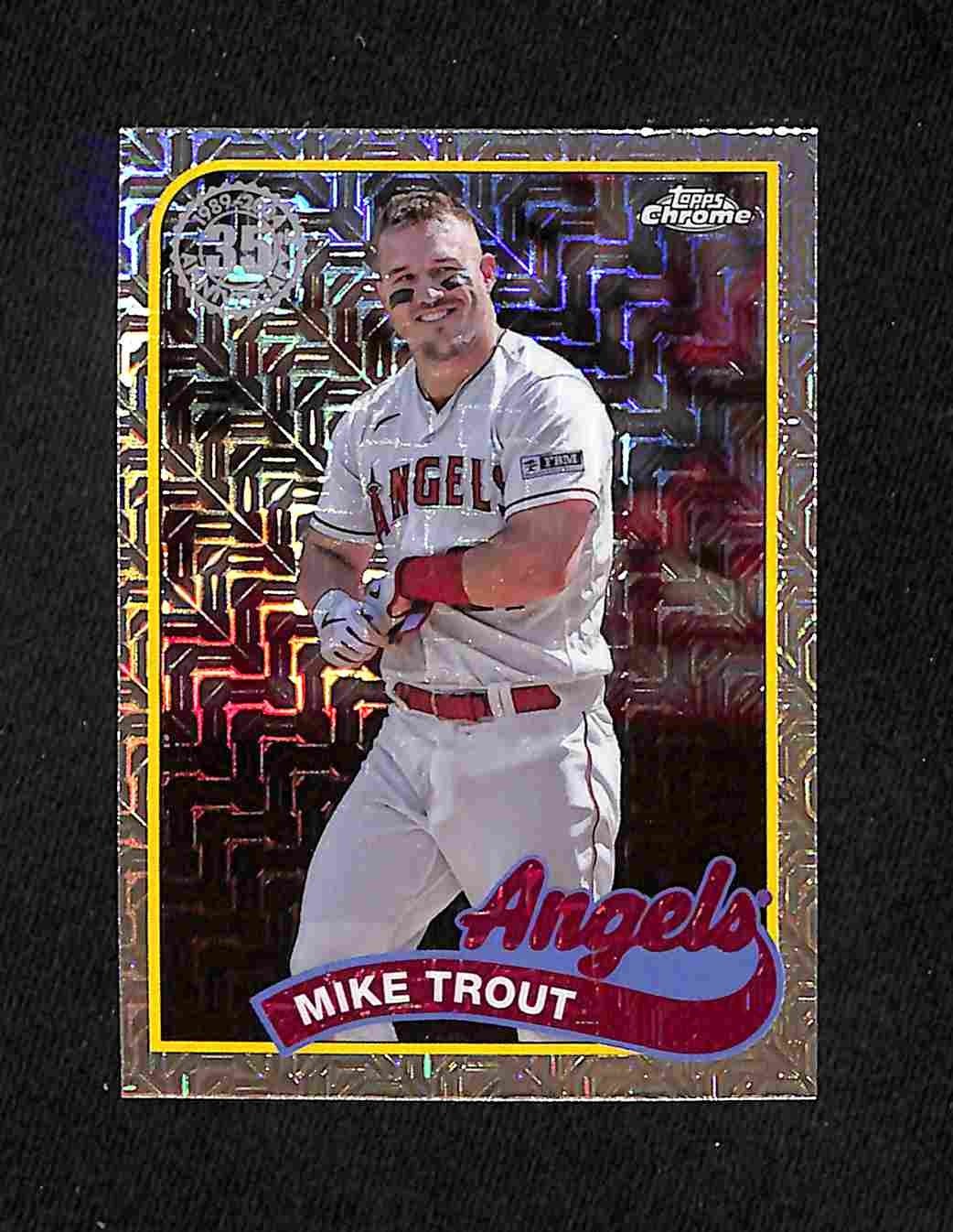 2024 Topps Series 2 – 1989 Topps Chrome Silver Pack Mojo Mike Trout #2T89C-100