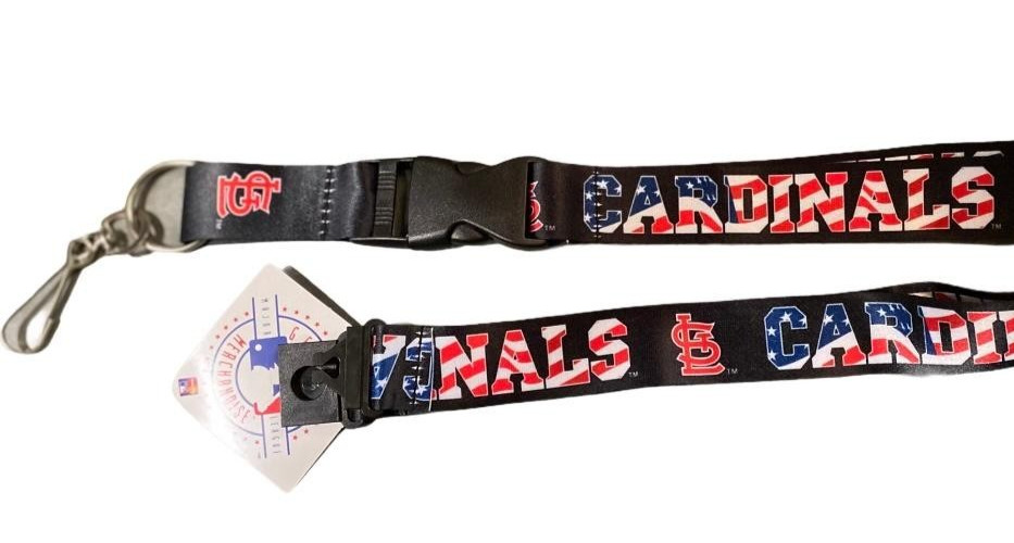 Celebrate USA 250 Years w/St Louis Cardinals Lanyard Keychain USA Stars&Stripes