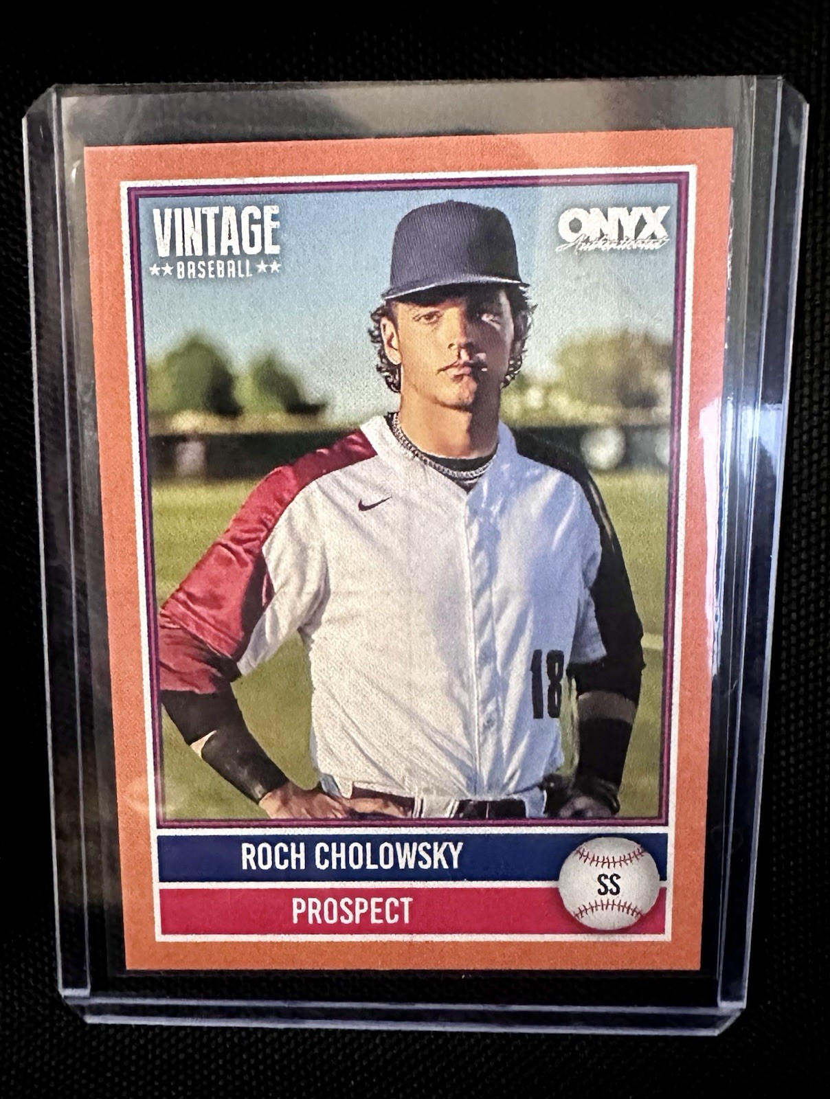 2026 Onyx Vintage Roch Cholowsky #OV-ROCH Orange Border 8/75 #1 Pick White Sox