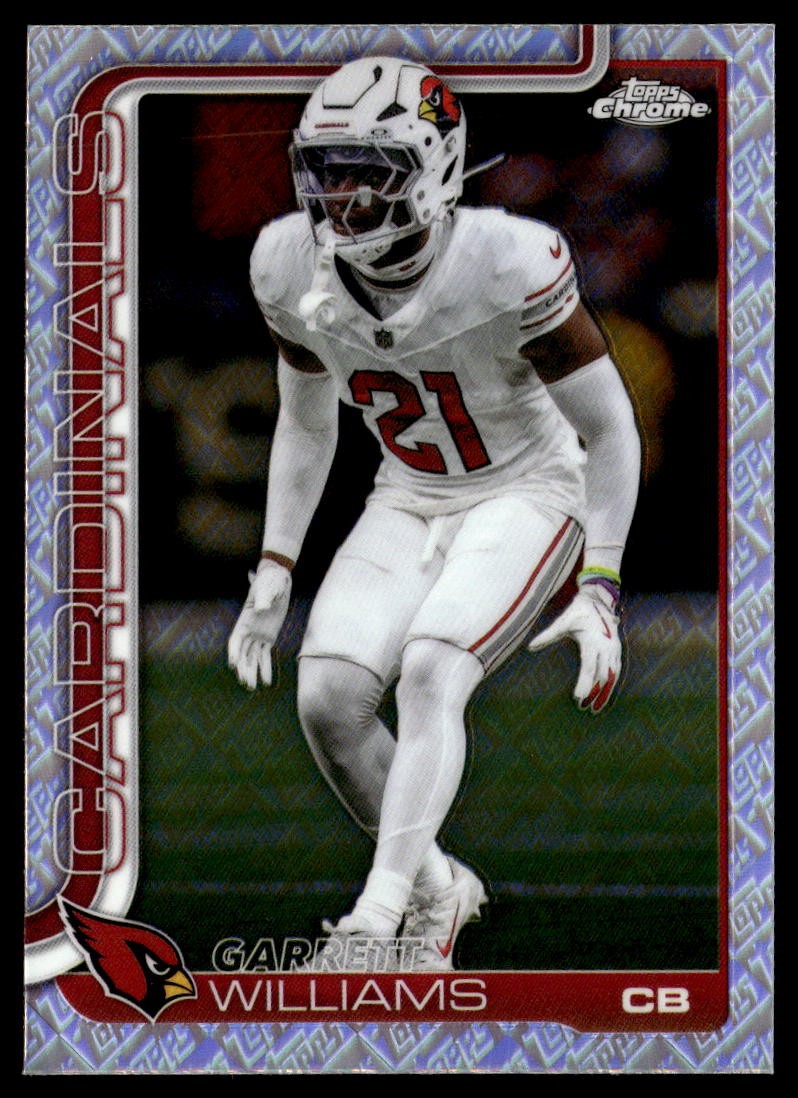 2025 Topps Chrome Football #6 Garrett Williams Fanatics Logo Foil Refractor