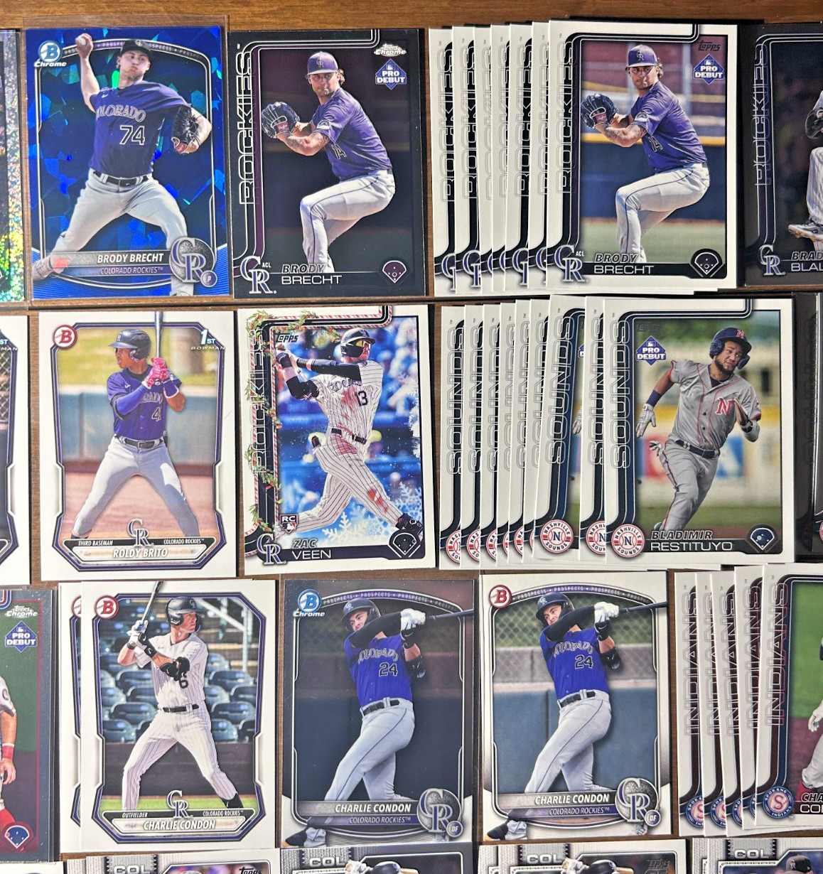 Colorado Rockies 175 Card Lot Condon Holliday Dollander Thomas Goodman Brito