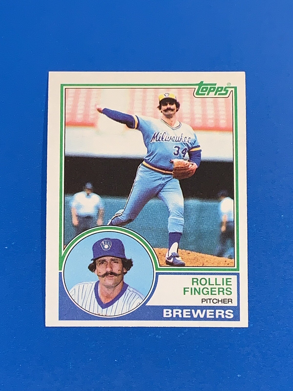1983 Topps Rollie Fingers Baseball Card #35 Milwaukee Brewers Set Break