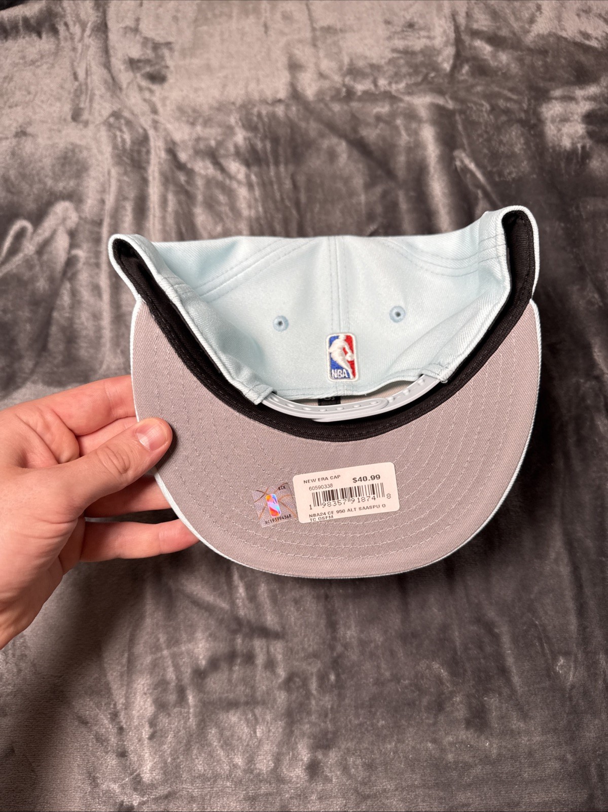 San Antonio Spurs NBA Light Blue New Era 9Fifty City Connect Snapback Hat