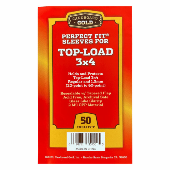 PACK of 50 CBG PERFECT FIT SLEEVES for 20pt 35pt 55pt 60pt REGULAR TOPLOADERS