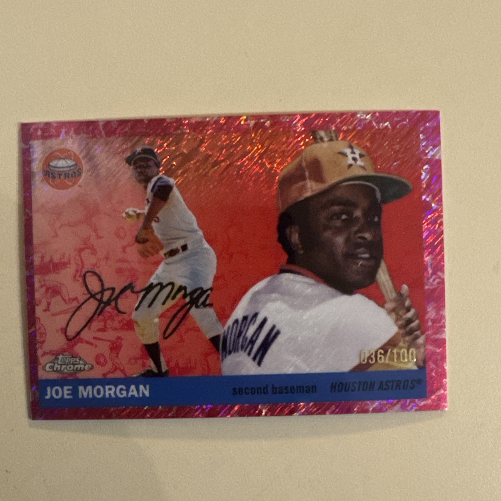 Topps 2025 Chrome Joe Morgan #426 Houston Astros seriel numbered 036/100