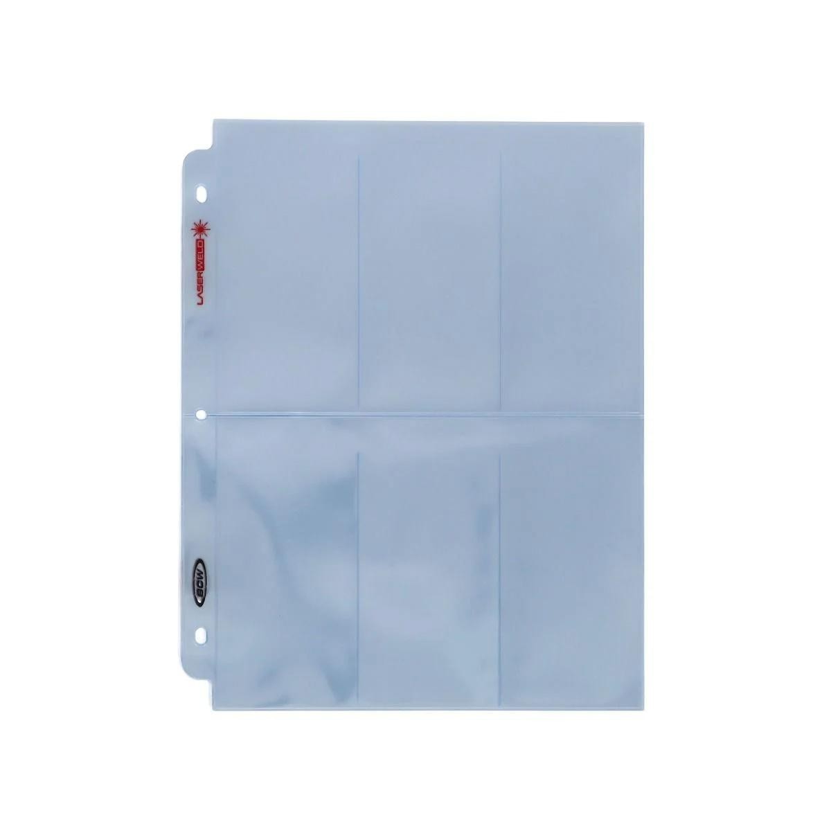 100 Tall Trading Gaming Sport Cards Album Pages 6 Pockets BCW Long Term Storage