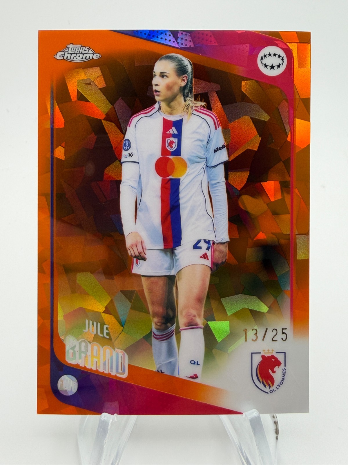 2025-26 Topps Chrome UEFA Sapphire JULE BRAND Orange Refractor /25 #1