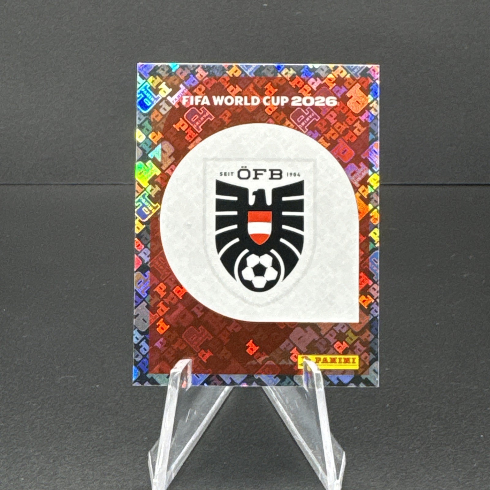 2026 Panini FIFA World Cup Austria Team Logo #AUT 1 Silver Foil Parallel