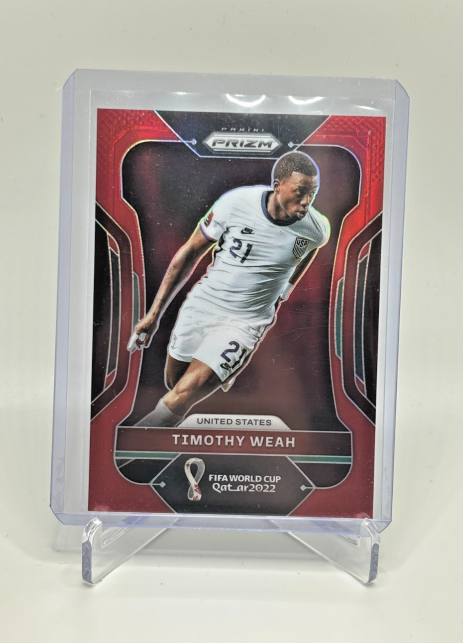 2022 Panini Prizm World Cup Qatar Timothy Weah #207 Red /399 USA United States