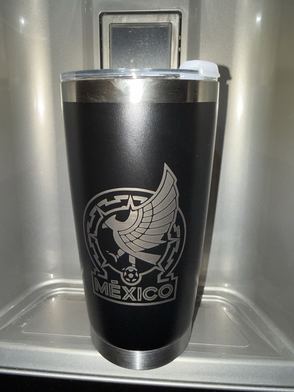 Mexico Soccer Logo Engraved Coffee Tumbler 20oz