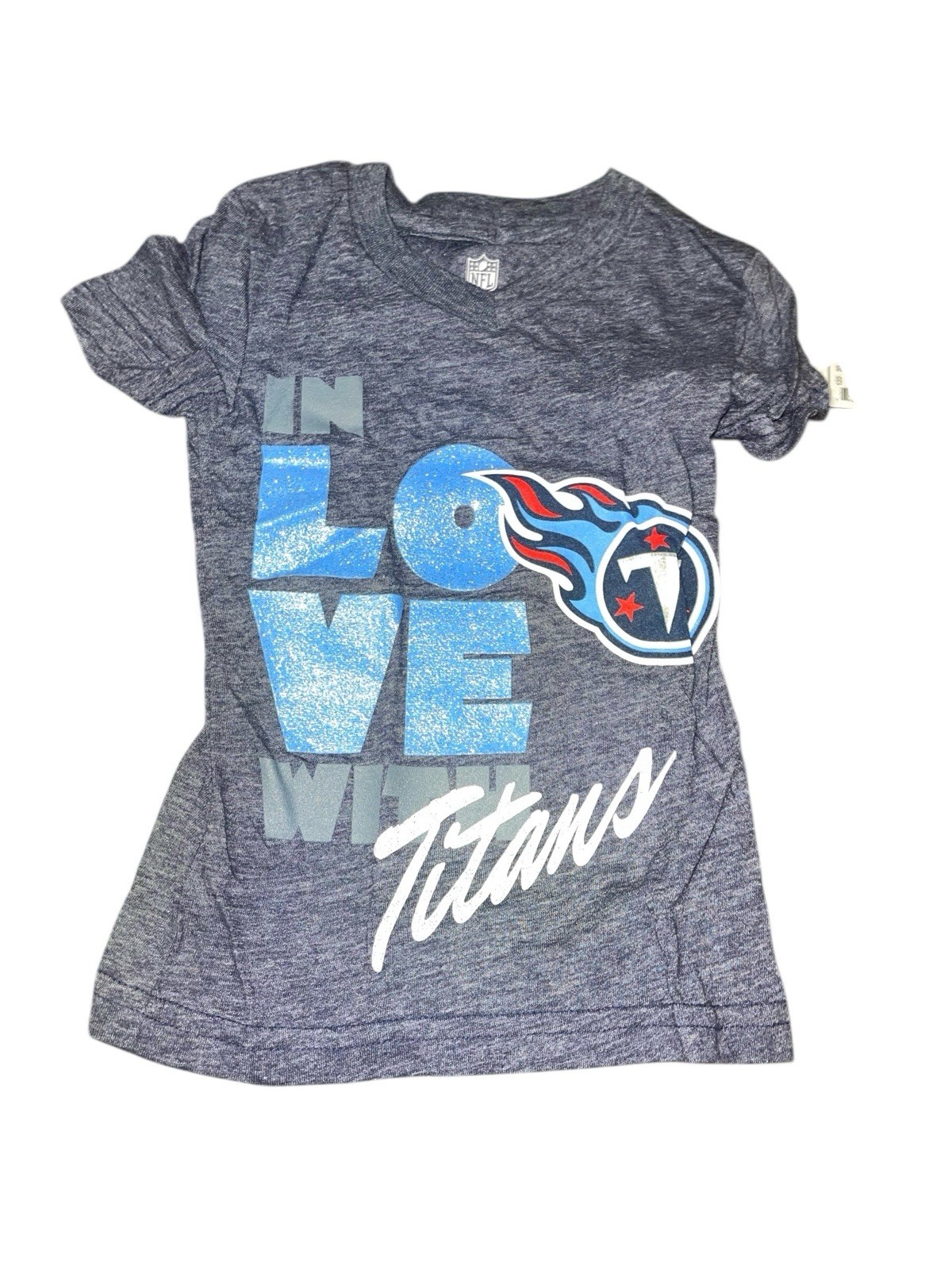 NFL Little Girls Size 4 In Love With the Tennessee Titans T-Shirt Retail $20.00