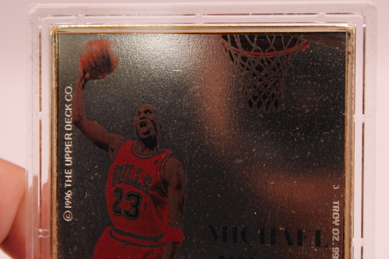 Enviromint ’96 Upper Deck Michael Jordan Chicago Bulls 3oz .999 Silver #874 Card