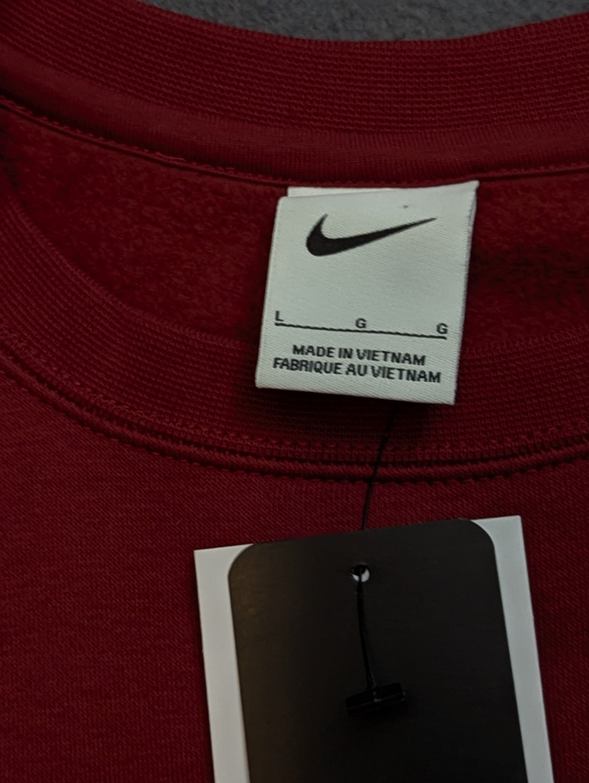 Nike Arkansas Razorbacks Tackle Twill Club Fleece Crew Sweatshirt Mens L