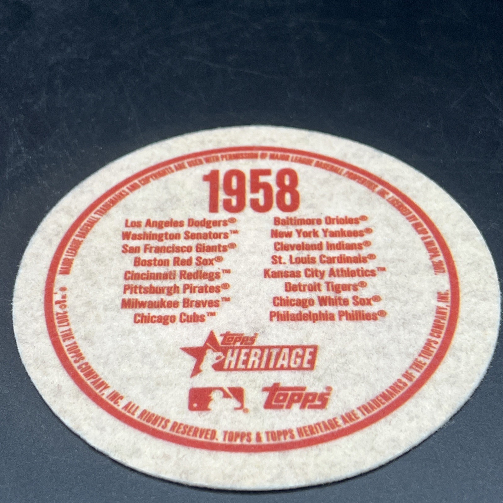 Boston Red Sox MLB Baseball Throwback 5″ Patch 2007 TOPPS HERITAGE ISSUE 1958