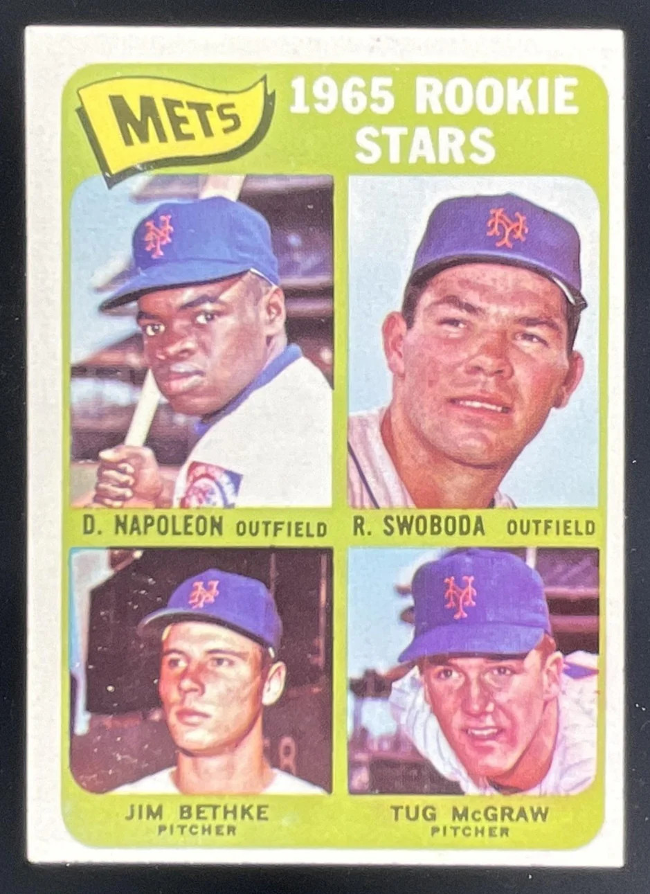1965 Topps #533 Dan Napoleon Ron Swoboda Jim Bethke Tug McGraw RC