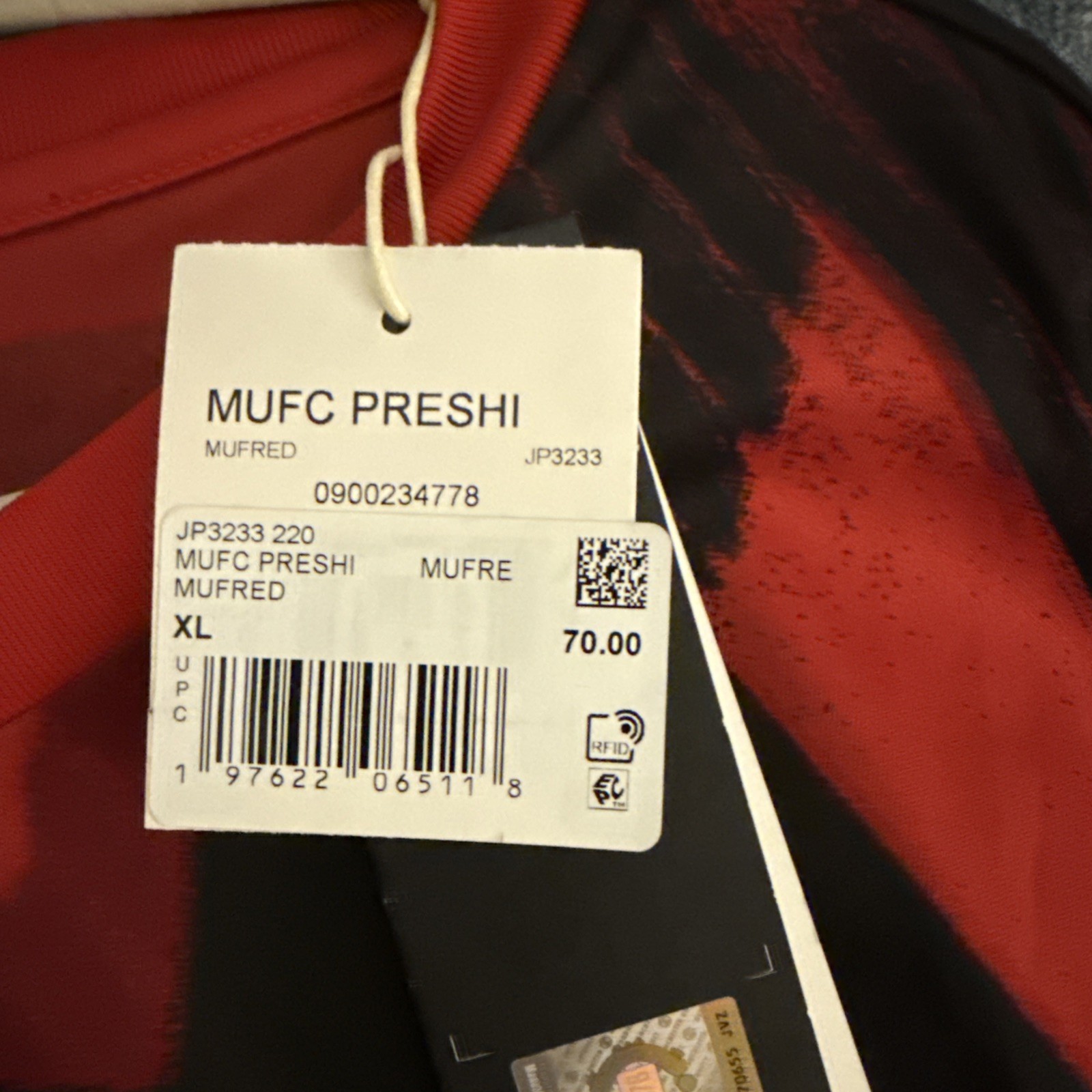 XL adidas 2025-26 Manchester United x Men’s Pre-Match Soccer Jersey NWT