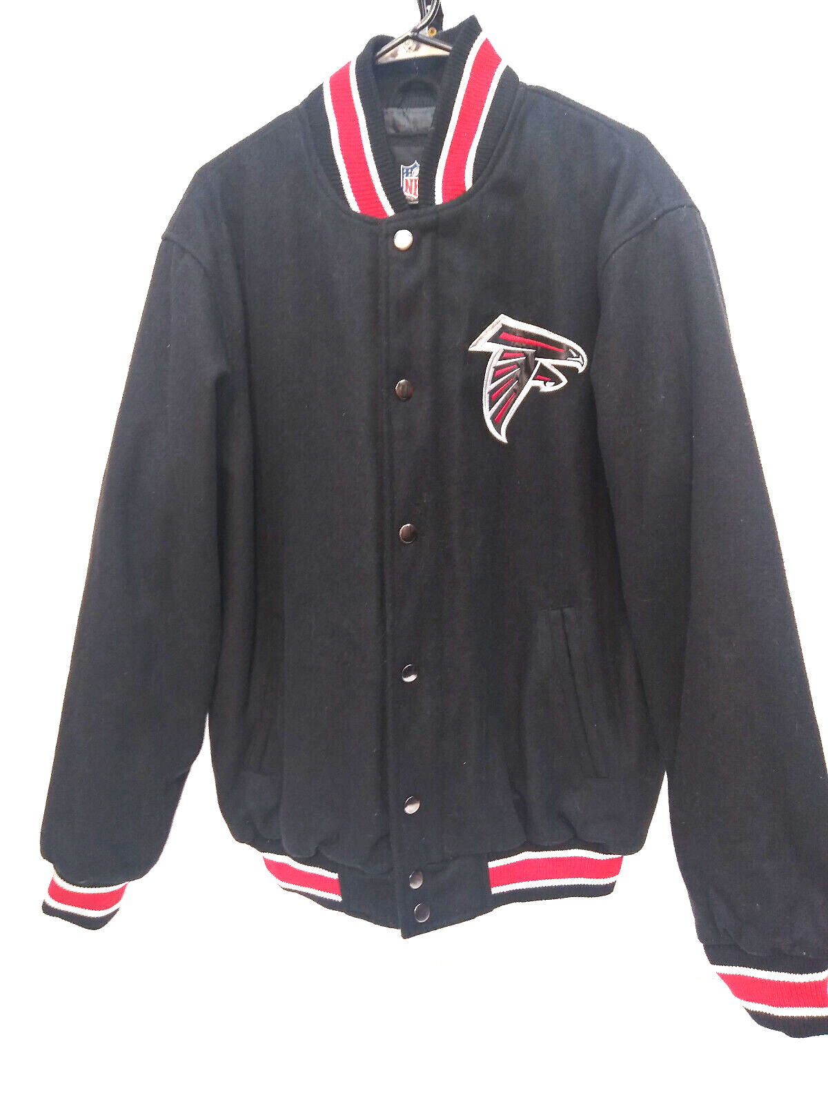 NFL Gill Size L/G FALCONS Black/red Acrylic/Polyester/rayon/Wool Zipper Jacket