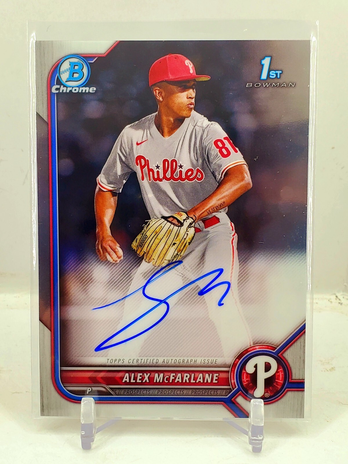2022 Bowman Chrome 1st Alex McFarlane Base Auto Phillies ROOKIE RC Autograph C2