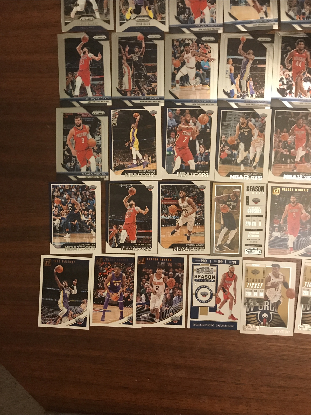 New Orleans Pelicans Cards Anthony Davis, Lonzo Ball, Brandon Ingram Option 1