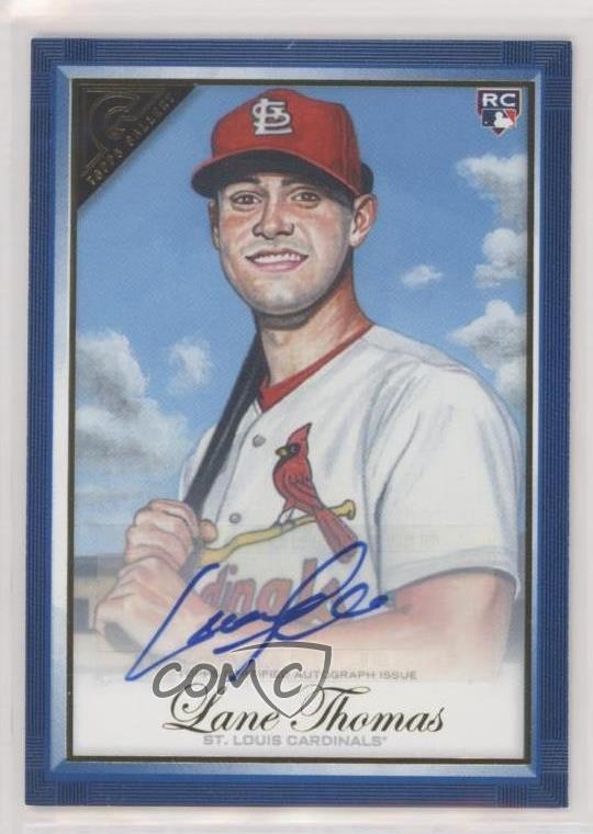 2019 Topps Gallery Blue Auto 26/50 Lane Thomas #70 Rookie Auto RC r7d