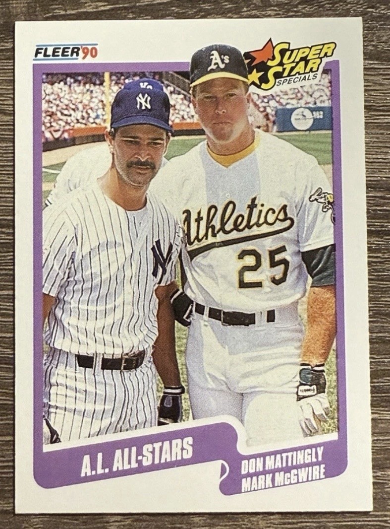 Don Mattingly, Mark McGwire 1990 Fleer AL All-Stars Super Star Specials #638