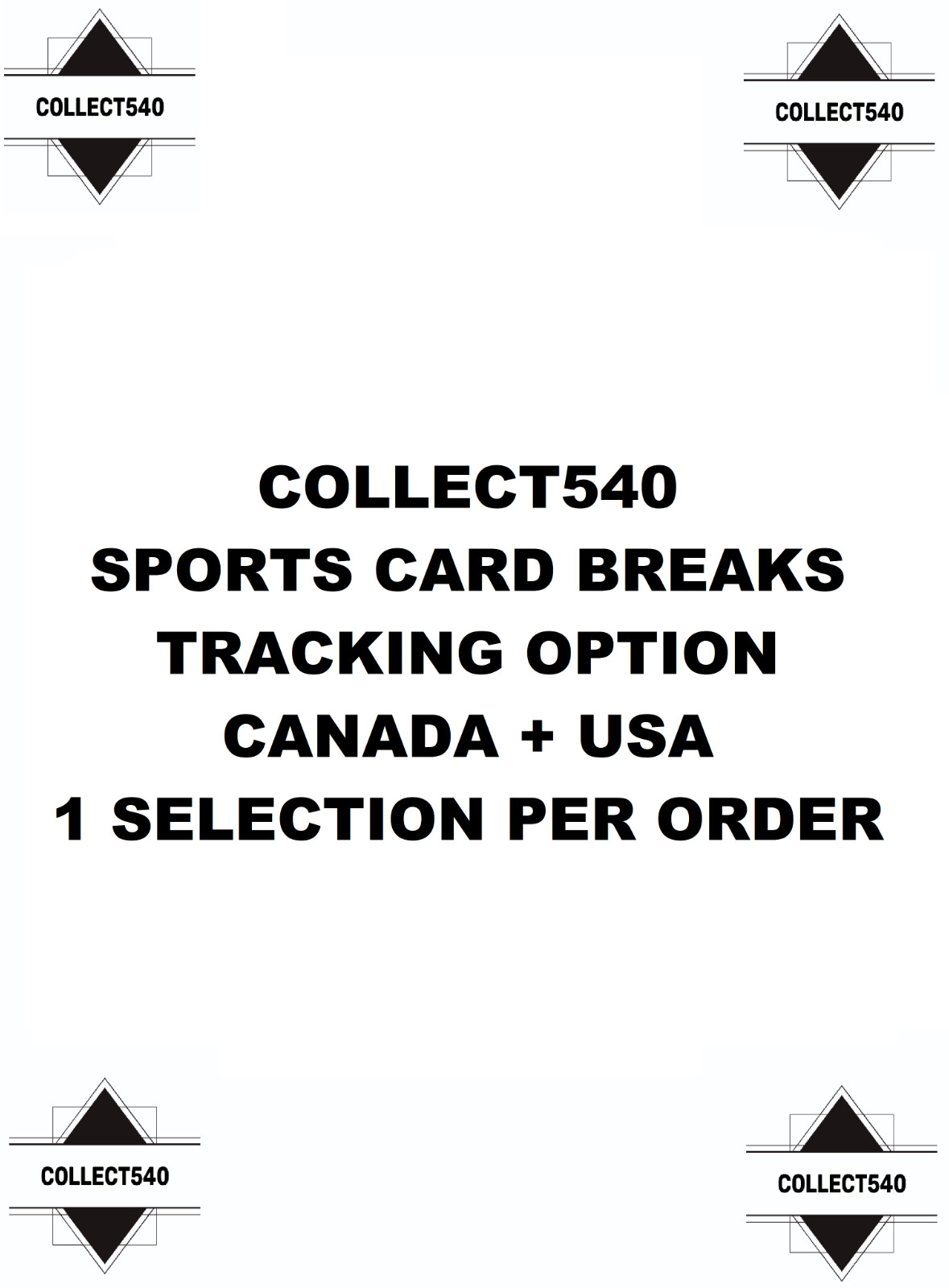 COLLECT540 SPORTS CARD BREAKS TRACKING OPTION CANADA + USA 1 SELECTION PER ORDER