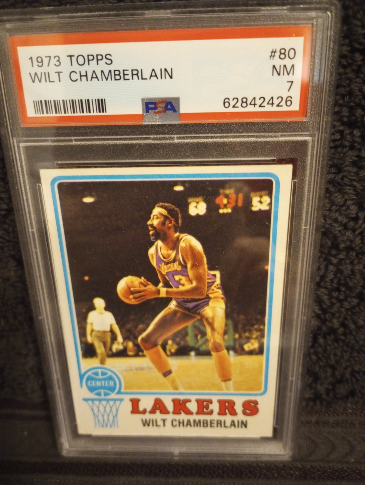 1973 WILT CHAMBERLAIN TOPPS #80 PSA 7 NEAR-MINT!! LA LAKERS