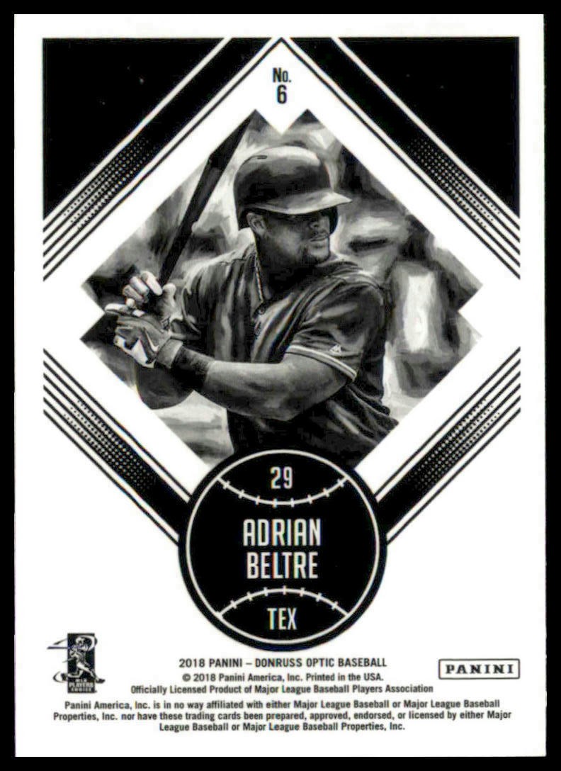 2018 Donruss Optic #6 Adrian Beltre