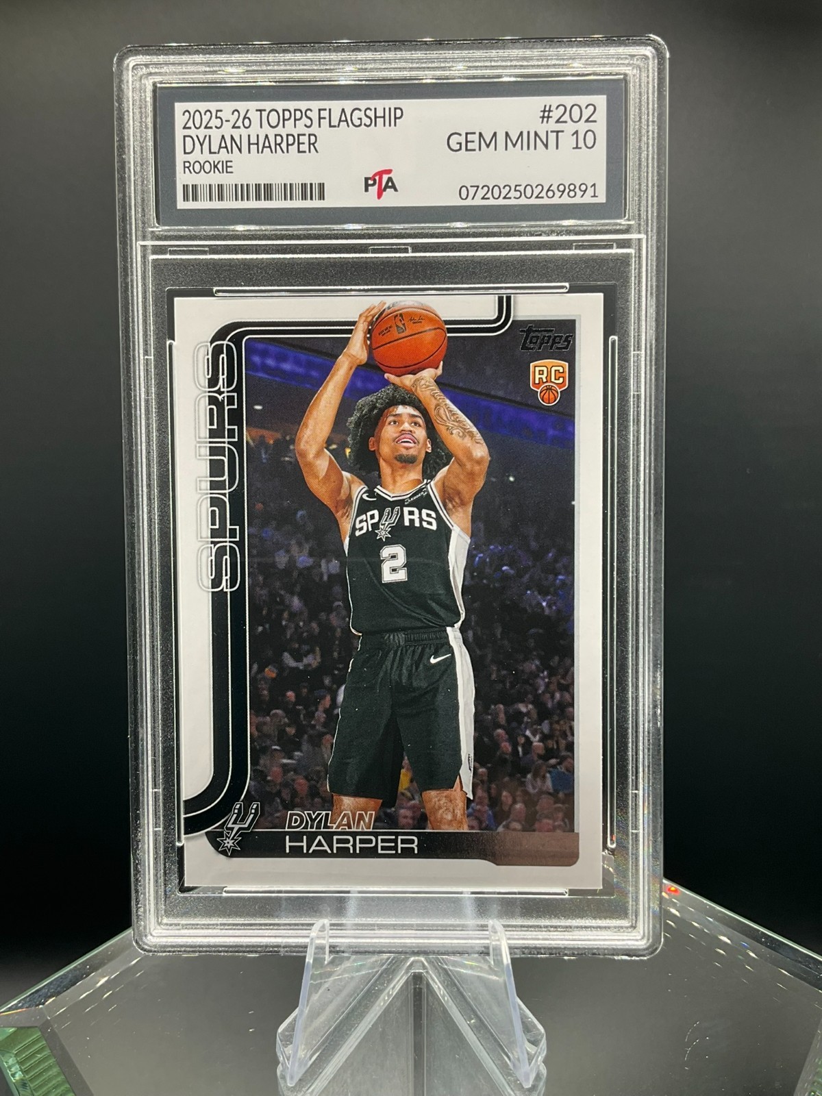 2025-26 Topps Flagship #202 Dylan Harper Rookie Spurs GRADED GEM MINT PTA 10🔥