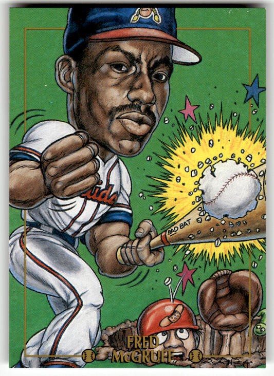 1995 Cardtoons Fred McGruff #45 Atlanta Braves Fred McGriff