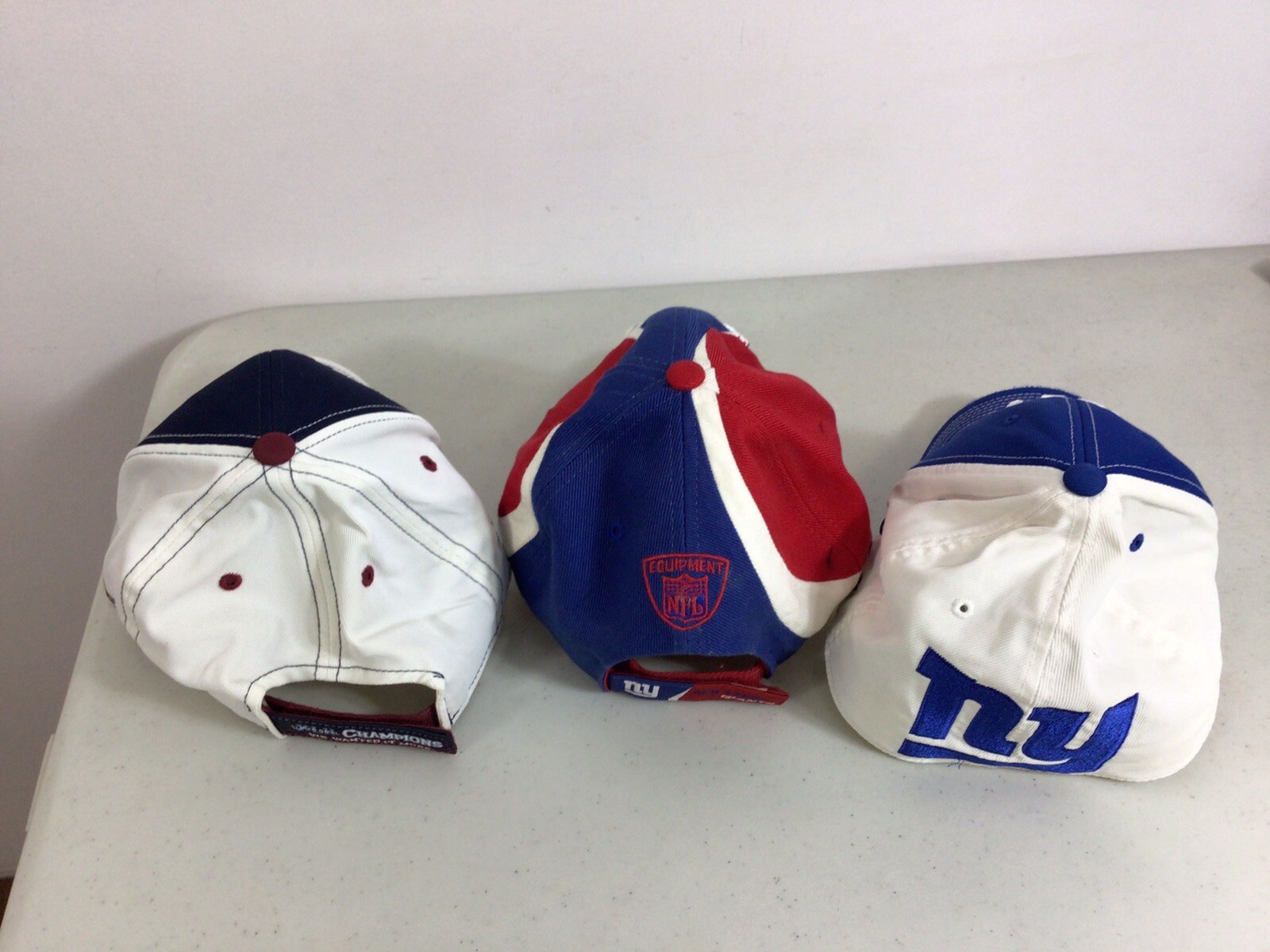 New York Giants Baseball Caps Hats Football NFL Super Bowl Lot of 3