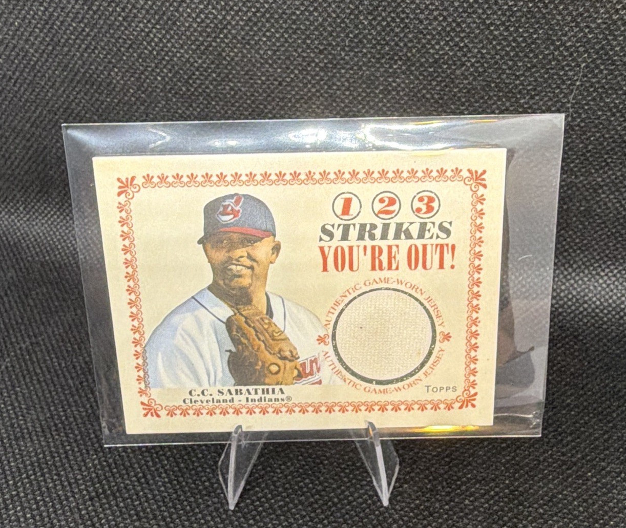 Topps 2004 Cracker Jack C.C. Sabathia Cleveland Indians Relic Insert SO-CCS