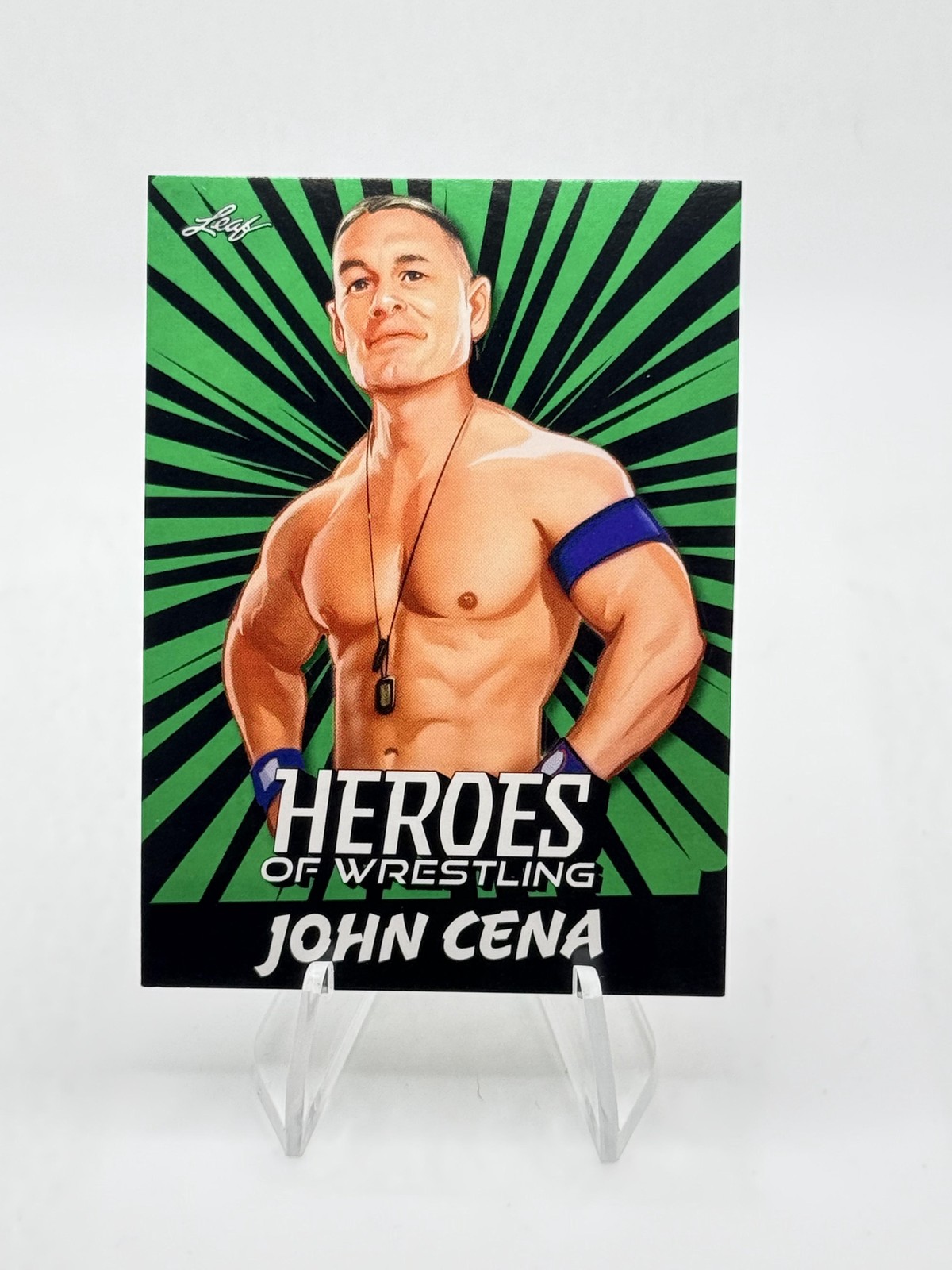 2023 Leaf Heroes of Wrestling John Cena WWE #B-5 Green Variation