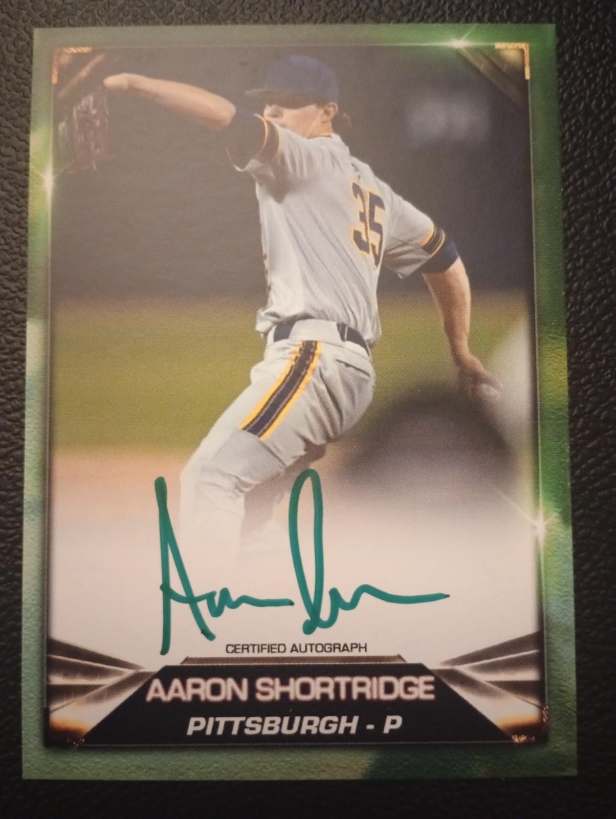 2019 Blowout Green Aaron Shortridge AUTOGRAPH Pirates