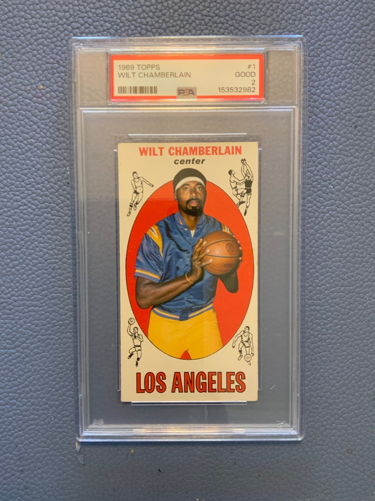 1969 Topps Tall Boy Wilt Chamberlain #1 PSA 2 Good LA Lakers HOF Legend!!