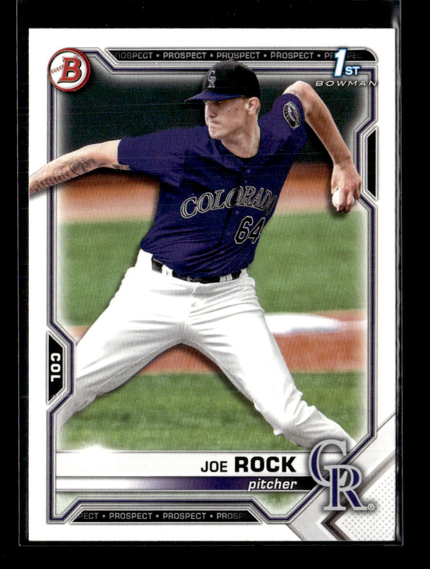 2021 Bowman Draft Paper Joe Rock Colorado Rockies 1st #BD-154 5 Card Lot
