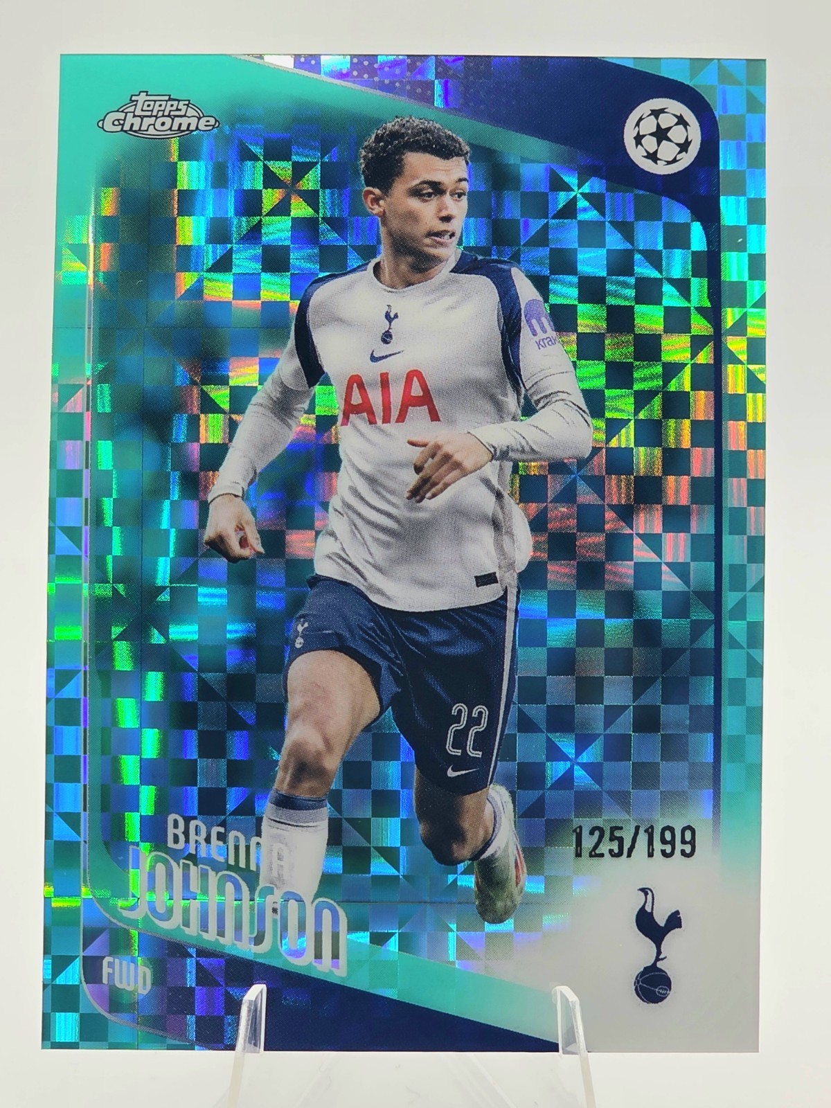 Brennan Johnson Aqua X-Fractor /199 2025-26 Topps Chrome UEFA Club Competitions
