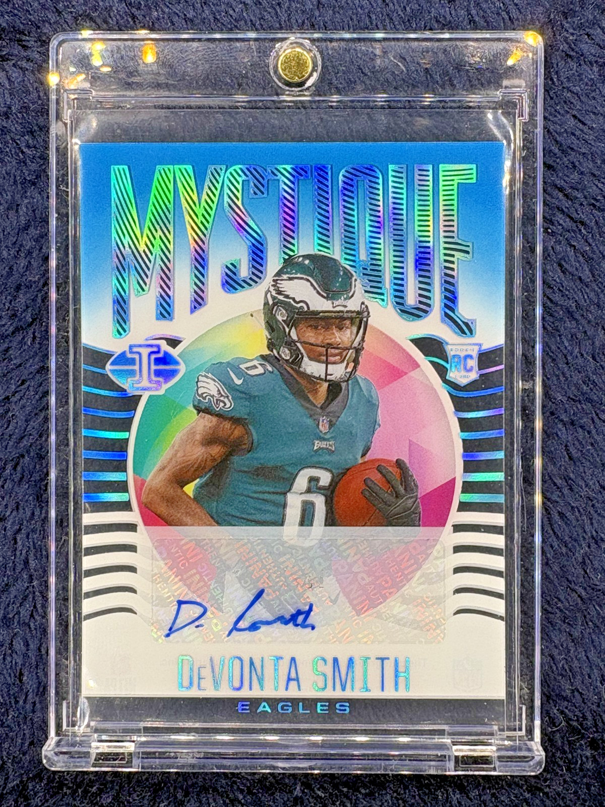 2021 ILLUSIONS DEVONTA SMITH MYSTIQUE BLUE AUTO SSP /25 EAGLES SB CHAMP WR1?