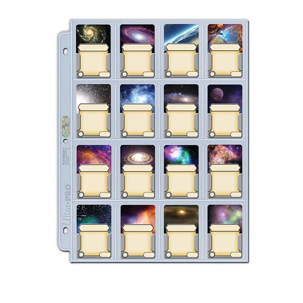 (10) Ultra Pro 16-Pocket Platinum Mini American Board Game Album Pages 41x 63mm
