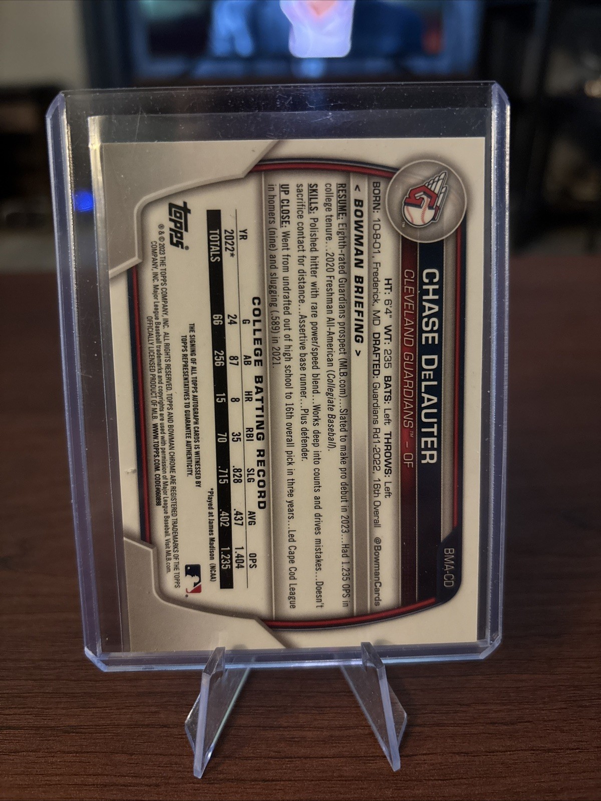 🔥2023 Bowman Chrome Chase DeLauter Auto Mega Box Mojo Refractor Rookie 🔥