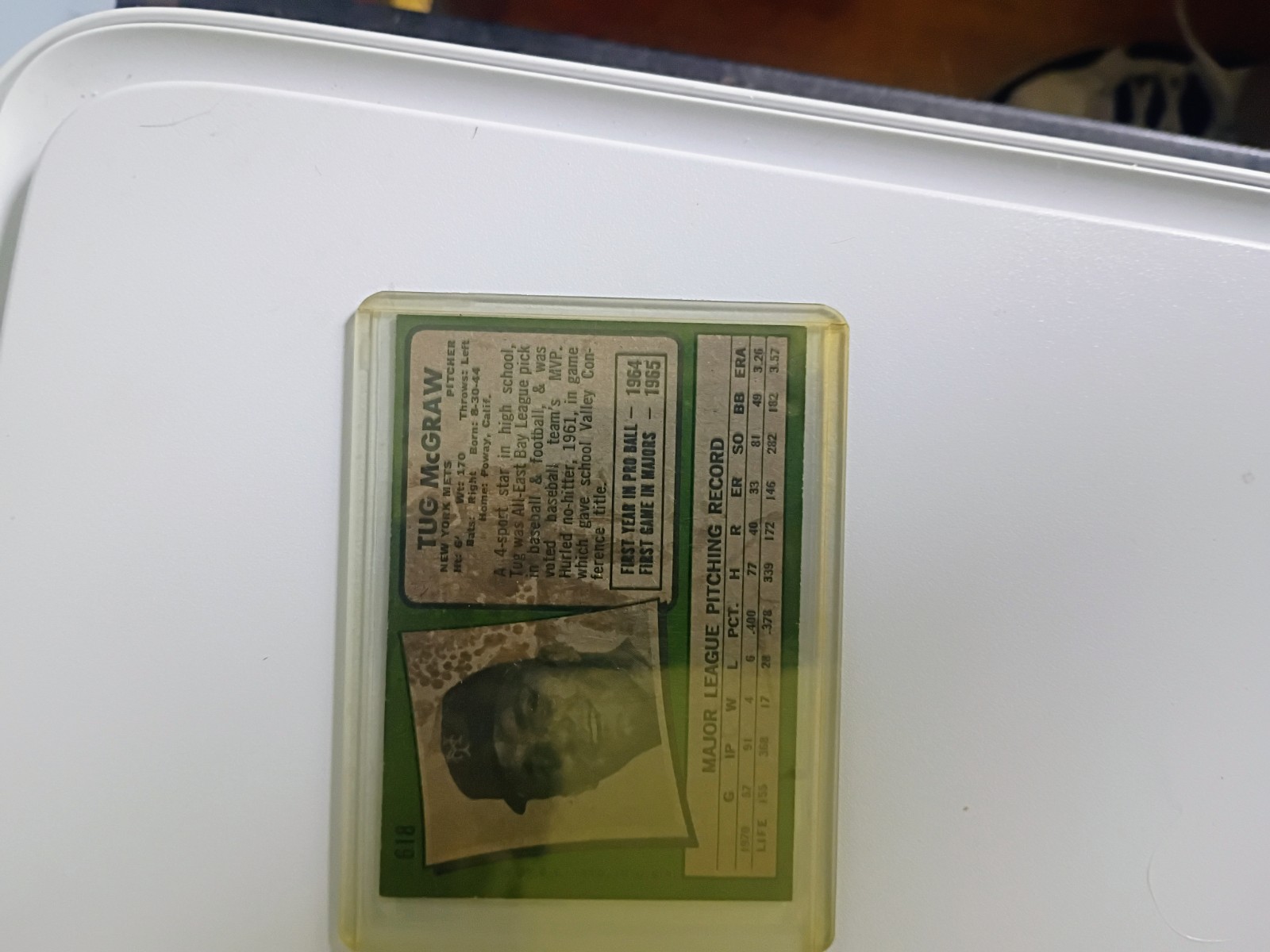 Topps 1971 Tug McGraw Baseball Card