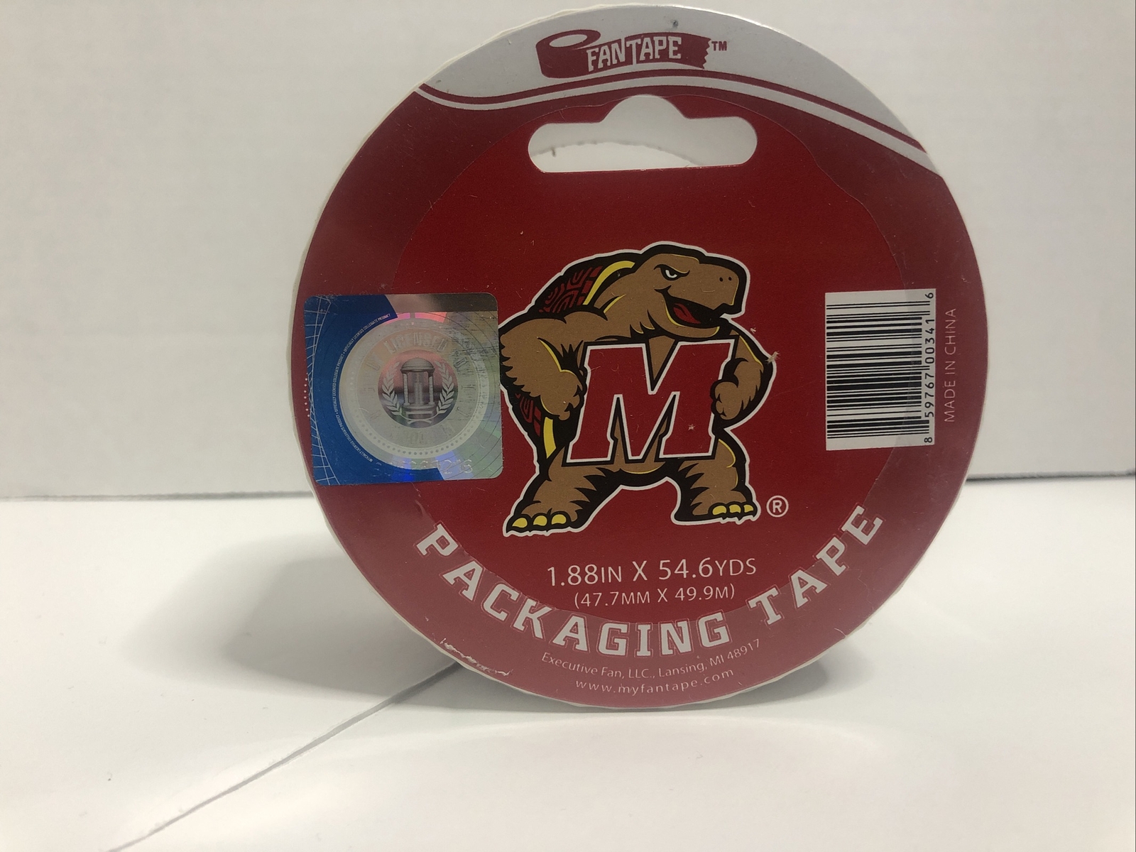 University Of Maryland Terps, NCAA duct tape crafts fans tailgate White