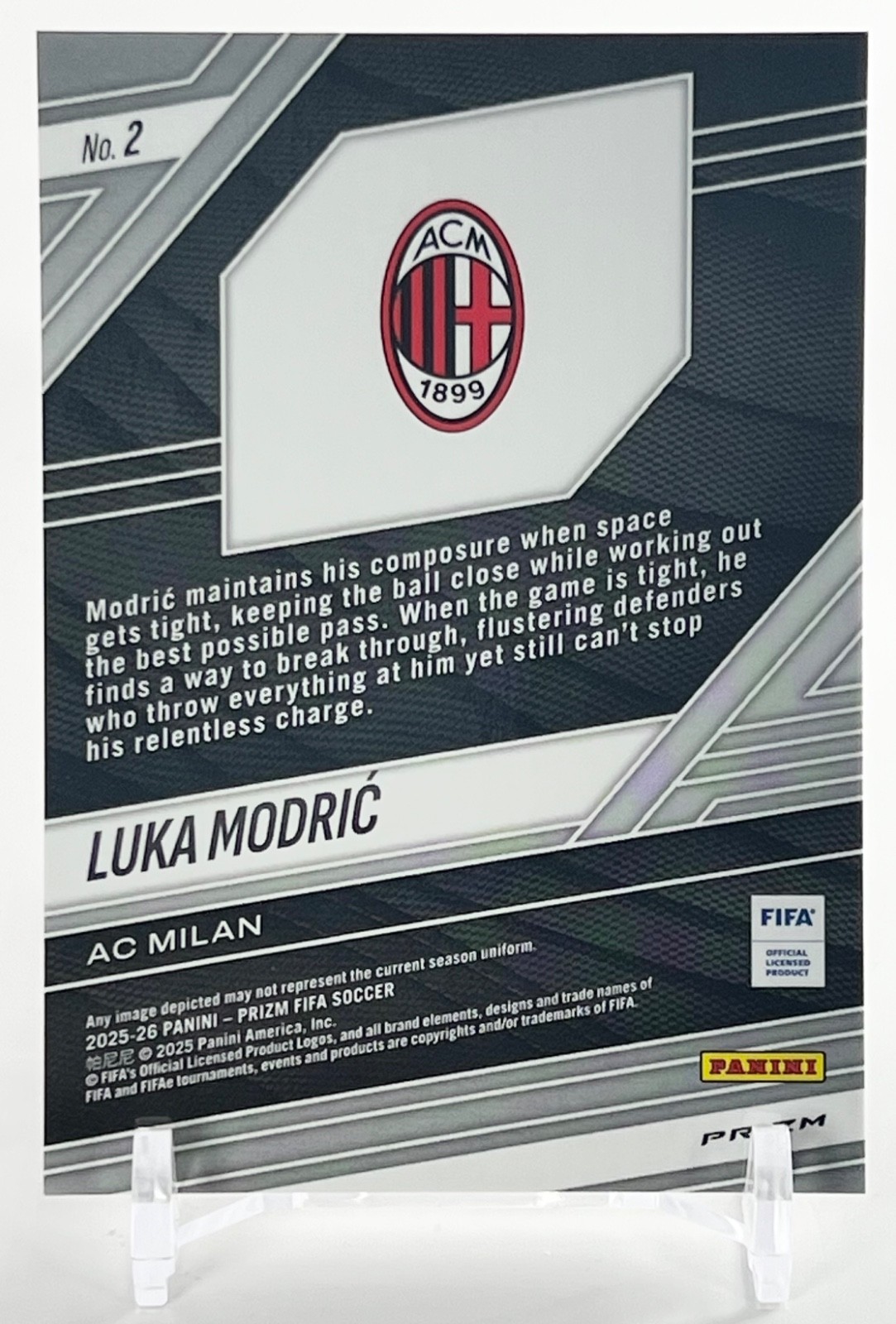 2025-26 Panini Prizm FIFA AC Milan Luka Modric Fearless Silver Prizm