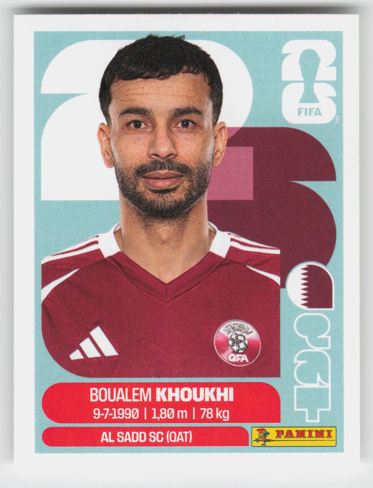 FIFA World Cup Stickers #QAT6 Boualem Khoukhi
