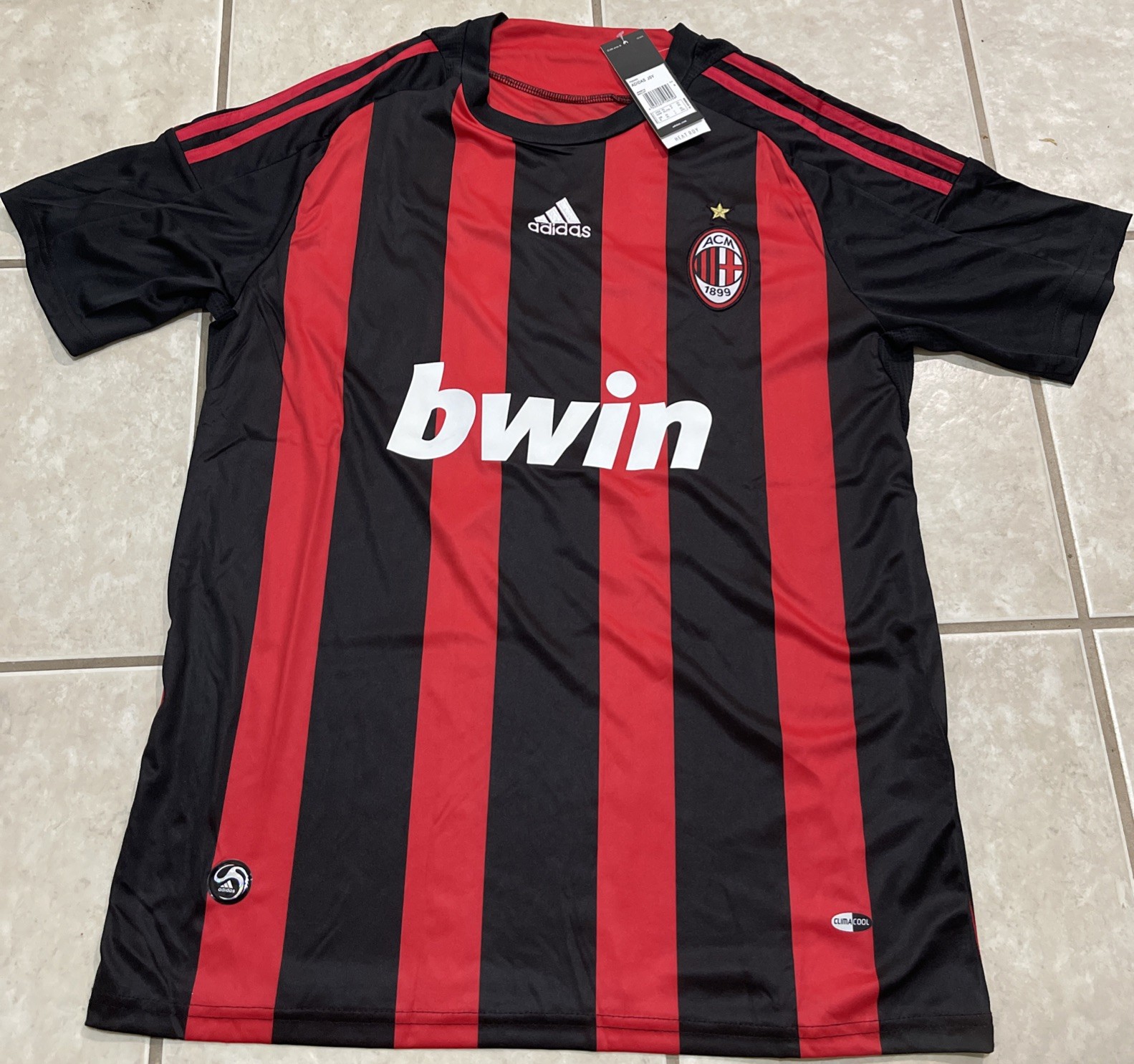 NWT AC Milan 2008-2009 Home Jersey – adidas XL HeatRdy Climacool Pirlo #21