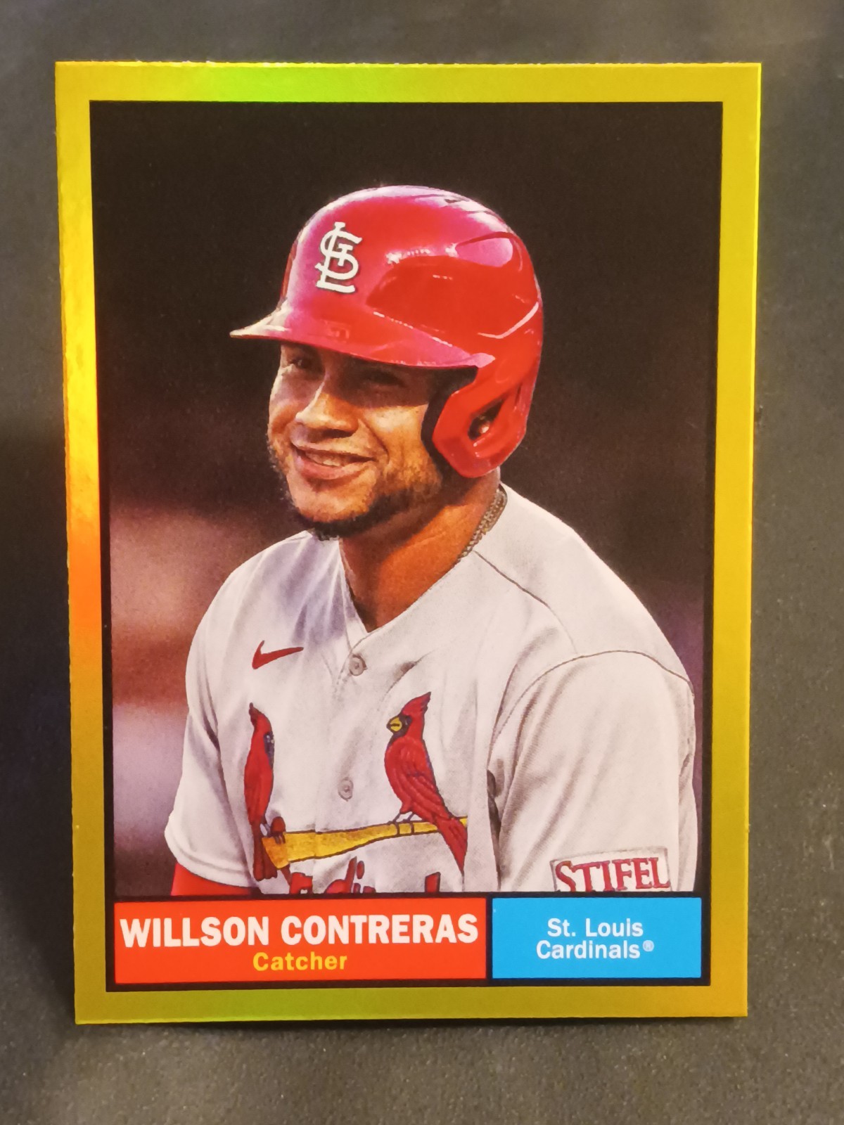 2024 Topps Archives Retro 1961 #81 Wilson Conteras ⭐SP-Exclusive Yellow Foil⭐
