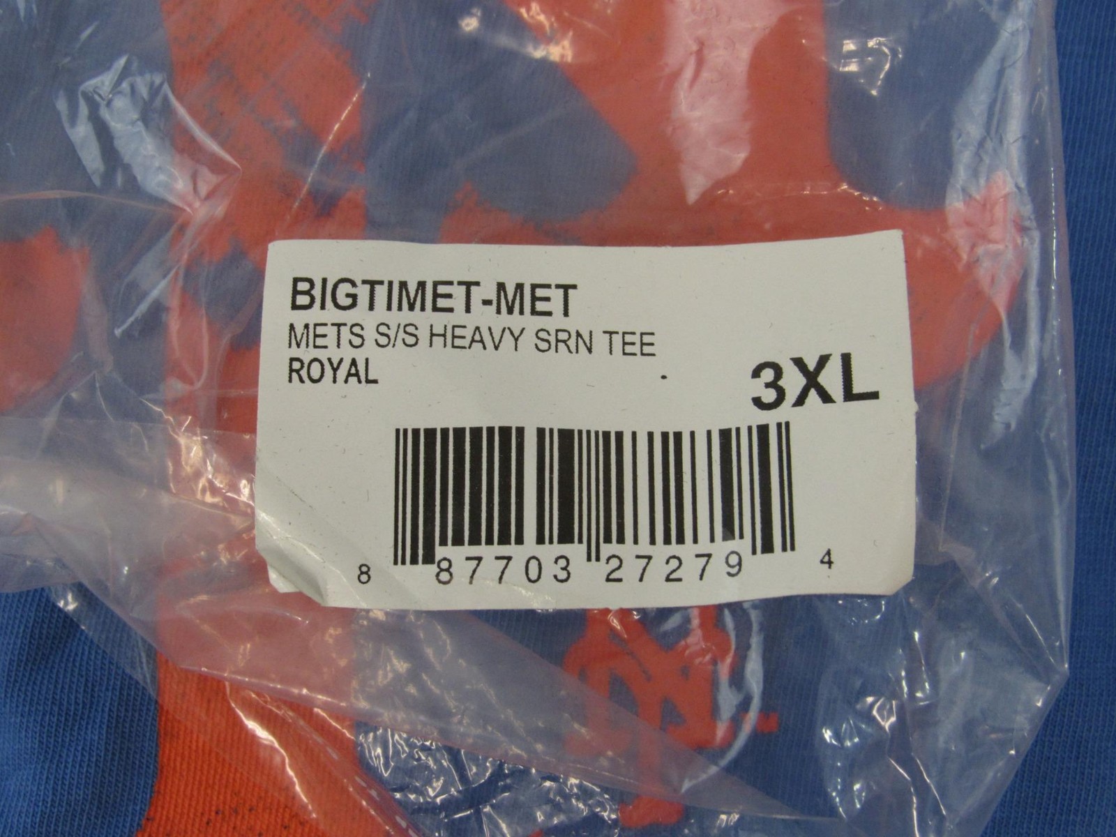 New York Mets Mens Big & Tall Sizes 3XL-4XL-5XL Majestic Distressed Blue Shirt